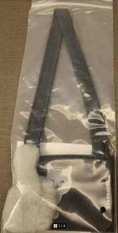 【新品　未開封】台湾　限定　スタバ　猫　ドリンクホルダー　黒色