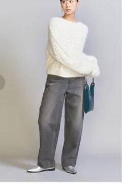 BEAUTY＆YOUTH ブラックデニム ストレートパンツ S ダークグレー