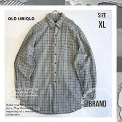 希少90s　OLDUNIQLO　ユニクロ　ボタンダウン　フランネルチェックシャツ