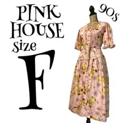 PINK HOUSE 花柄 7分袖　ロングワンピース 2026年最新】PINK HOUSE カラー：ピンク系 レディース 長袖・七分袖