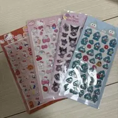 サンリオライセンス　ボンボンドロップ風シール　４枚セット