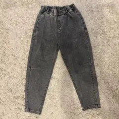 ダメージ加工テーパードデニムパンツ