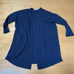 Khalita ネイビー カーディガン 五分袖L