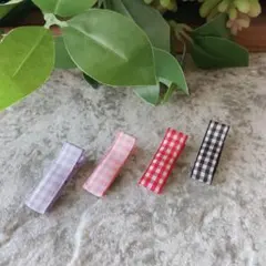 2本セット✩.*˚ベビーヘアクリップ✩.*˚ギンガムチェック