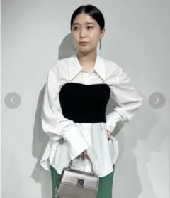 lilybrown リリーブラウン　ブラウス　ドッキングブラウス