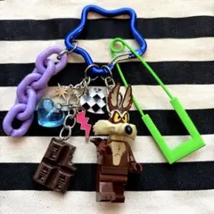와일리 코요테 루니 툰스 자라 자라 키 체인 LEGO 호환
