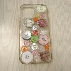 iPhone14★スマホケース★ボタン★クリアケース★