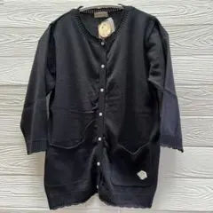 サマンサモスモス　カーディガン　ブラック　七分袖　モチーフレース　新品タグ付き