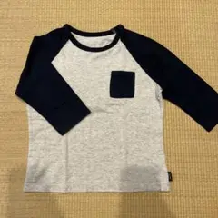 GITR 七分袖カットソー グレー/ネイビー