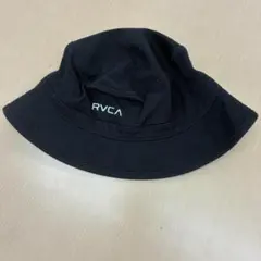 【RVCA】ルーカ バケットハット ロゴ 刺繍 ブラック 黒 コットン