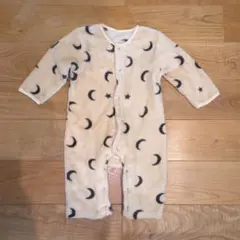ロンパース・カバーオール クリーム色 月と星柄