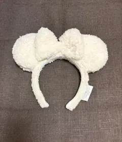 香港ディズニー ミニー カチューシャ 2025 冬 クリスマス もこもこ