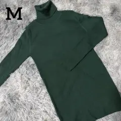タートルネックニット/セーター/トップス/ウール50%/Mサイズ