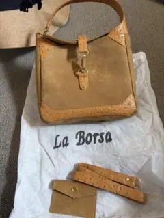 オーストリッチ　　ショルダーハンドバック