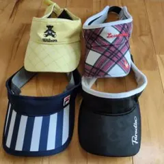 テニス用キャップ4点セット