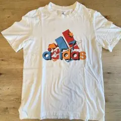 【美品】adidas（アディダス）ポップアートロゴT／ホワイト Mのサムネイル