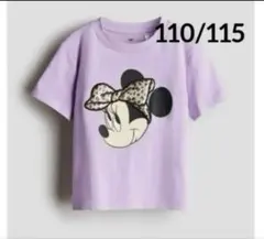 ☆新品☆H&MプリントデザインコットンTシャツ ♡ミニーマウス110/115 ②