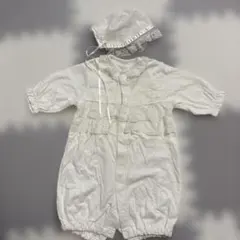 新生児　ベビードレス セレモニードレス　帽子付き　50-70cm