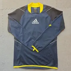 ヘ*ン様 adidas ネイビー/イエロー 長袖シャツ M