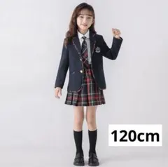 女の子　赤チェック　スーツ　120cm制服風　発表会　卒業式　入学式