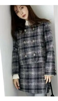 SNIDEL ツイードジャケット＆キュロットセットアップ