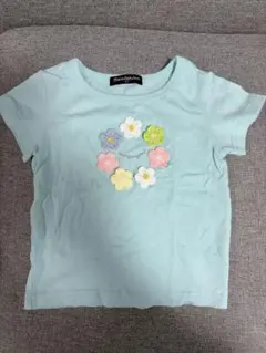 moujonjon 花モチーフTシャツ 90サイズのサムネイル