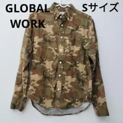 ✨美品✨グローバルワーク　迷彩柄　カモフラージュ柄　長袖シャツ　Sサイズ