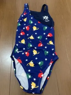 ルネサンス水着 ネイビー・マルチカラー 女の子140センチ