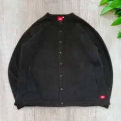 良品 Dickies 裏起毛スウェットカーディガン 黒 XL