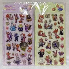 【2枚】ズートピアぷっくりシール