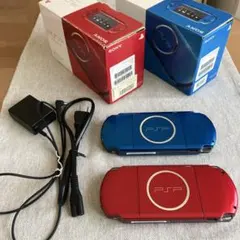 PSP3000 レッド・ブルー2台セット【ジャンク品】