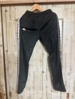 Kappa サイドボタン スウェットパンツ ブラック