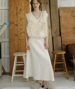 leinwande Landscape Intarsia Knit Vest