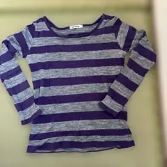 CLEF DE SOL 長袖Tシャツ L 紫とグレー　Lサイズ
