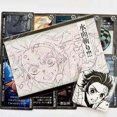おすそわけ ポストカード 竈門炭治郎 水面切り 台本イラスト スクエア 缶バッジ