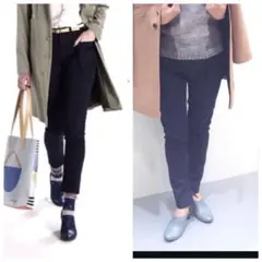 ネイビーウォ　ブラックカジュアルパンツ