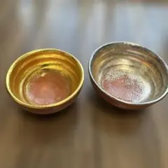 嶋台茶碗　陶器 茶道具　初釜　濃茶　重ね茶碗　金銀一組 嶋台茶碗 陶器 茶道具 初釜 濃茶 重ね茶碗 金銀一組 - メルカリ