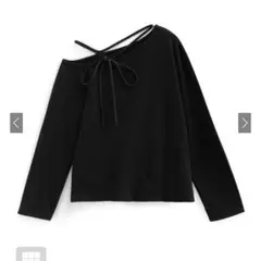 【GRL】クロスストラップワンショルダートップス　FREE