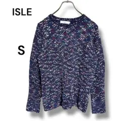 ISLE マルチカラーニット S カジュアル　イギリス製