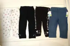 女の子用レギンスパンツ4枚セット　80