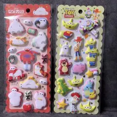 2枚セット／もちもちマシュマロシール　ベイマックス、トイストーリー