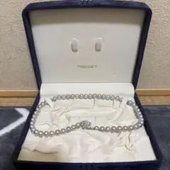 本真珠 グレーパール　アクセサリー　ネックレス　 鑑定書付き　冠婚葬祭