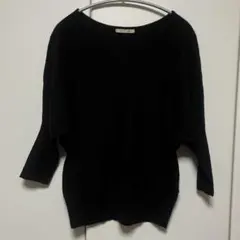 Spick and Span ブラック Vネックカシミヤ100% ニット