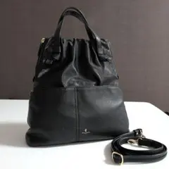 PELLE BORSA ブラック ショルダーバッグ 4way