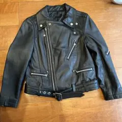 moussy 羊革 ダブルライダースジャケット ブラック 1