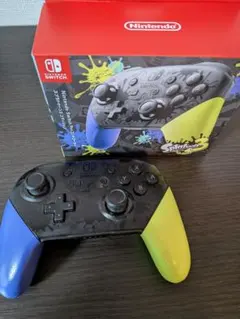 Nintendo Switch プロコン純正　スプラ3 ジャンク品