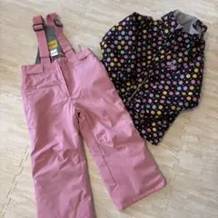 NINA 子ども用スキーウェア ピンク ドット柄