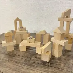 【美品】知育玩具 木製ブロック 積み木セット