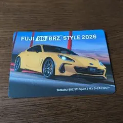 FUJI 86/BRZ STYLE 2026 カード