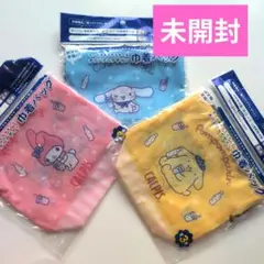 アサヒ　CALPIS×サンリオキャラ・巾着バッグコンプ 3個セット・新品